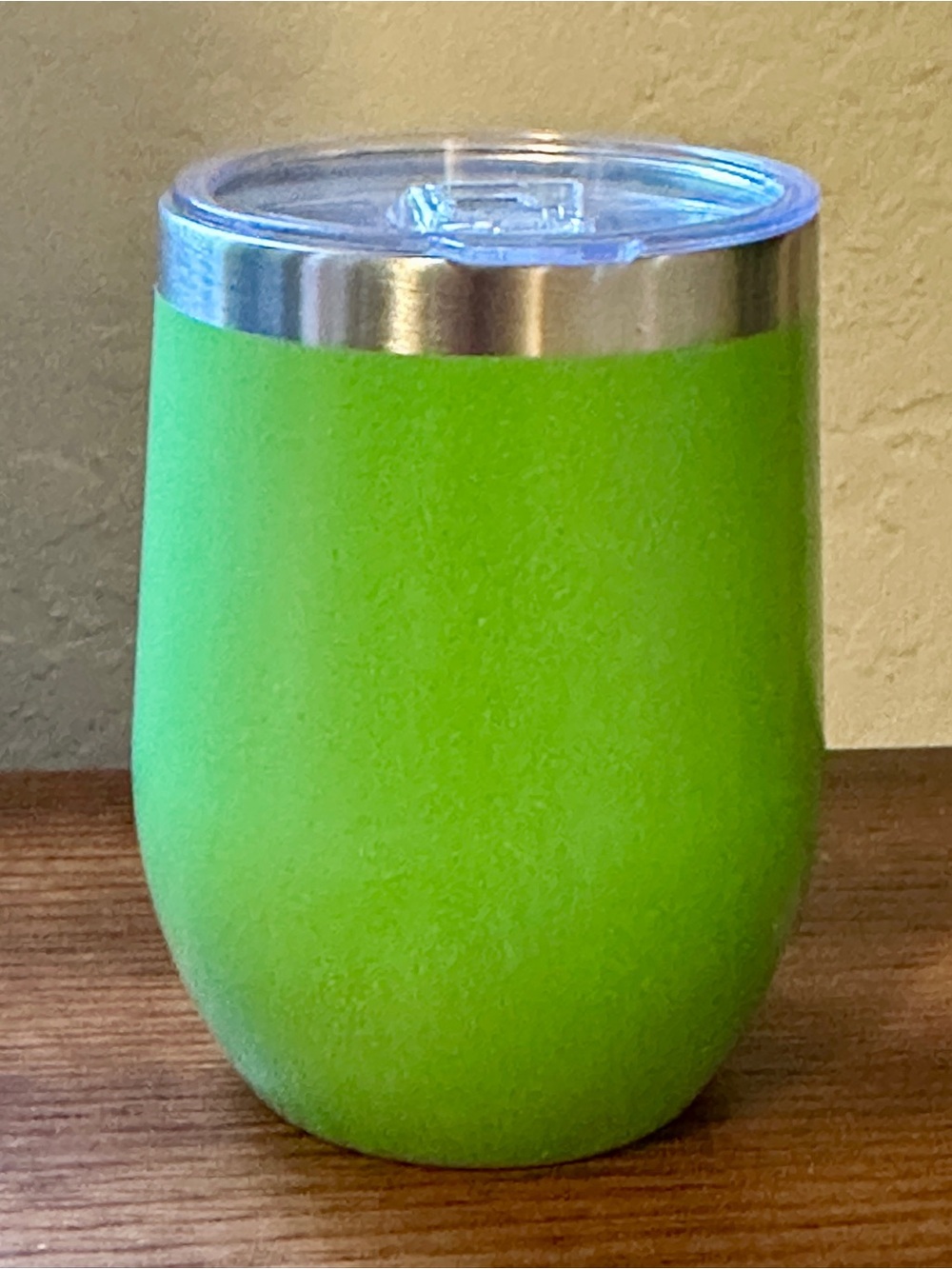 NEW Lime Green Stainless Steel Insulated Tumbler Cup 12 oz Stemless Hot or Cold